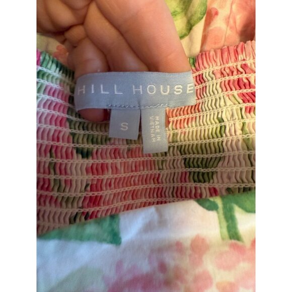 Hill House Smocked Hydrangea Mini Dress With Puff Sleeves Small - Picture 6 of 10